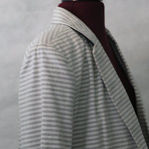 Grey & White Stripped Blazer